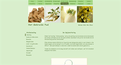 Desktop Screenshot of kruiden.hetbewustepad.nl